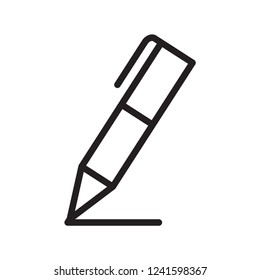 pen icon in trendy flat design 