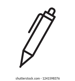 pen icon in trendy flat design 