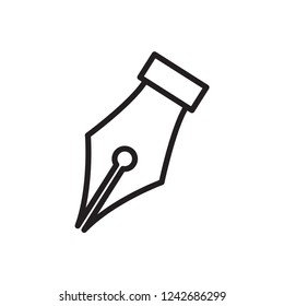 pen icon in trendy flat design 