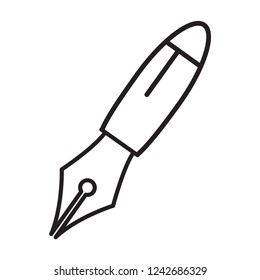 pen icon in trendy flat design 