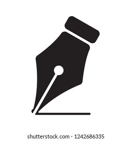 pen icon in trendy flat design 