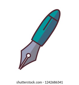 pen icon in trendy flat design 