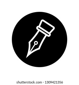Pen Icon in Trendy Flat Design. Stationery Illustration As A Simple Vector Sign & Trendy Symbol for Design and Office or Education Websites, Presentation or Mobile Application.