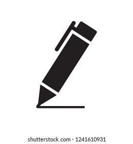 pen icon in trendy flat style 
