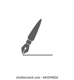 Pen icon in trendy flat style isolated on white background. Symbol for your web site design, logo, app, UI. Vector illustration, EPS