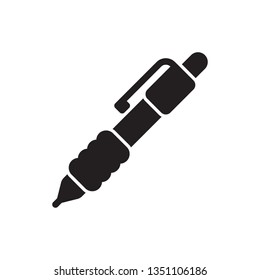 Pen icon in trendy glyph style design. Vector graphic illustration. Pen icon for website design, logo, ui. Vector file. EPS 10