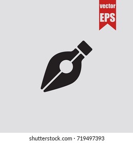 Pen icon in trendy isolated on grey background.Vector illustration.