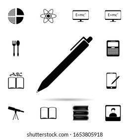 a pen icon. Universal set of university life for website design and development, app development