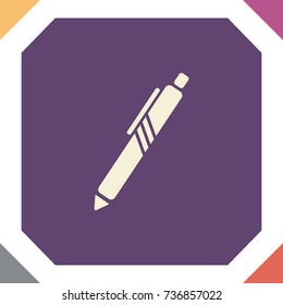 Pen icon, vector design element