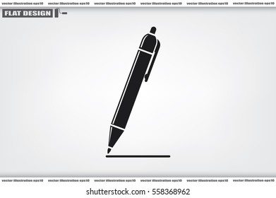 pen icon vector EPS 10, abstract sign to draw a line flat design, emphasize illustration modern isolated badge.