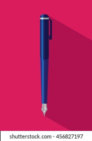 Pen Icon, vector flat design
