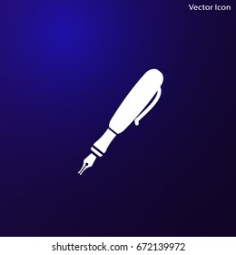 Pen icon vector flat design.