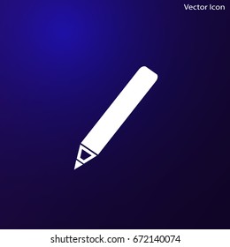 Pen icon vector flat design.