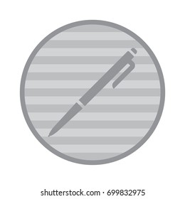 Pen icon vector flat design style, isolated on white background