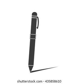 Pen icon Vector. Flat vector illustration in black isolated on white background. EPS 10