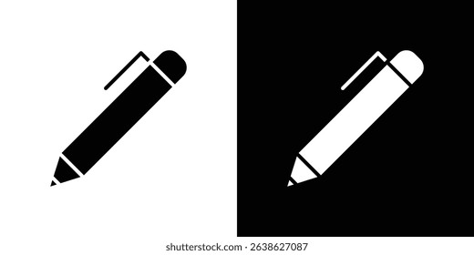 Pen icon Vector in flat style. Collection silhouettes