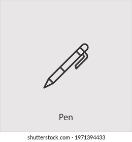 pen icon vector icon.Editable stroke.linear style sign for use web design and mobile apps,logo.Symbol illustration.Pixel vector graphics - Vector