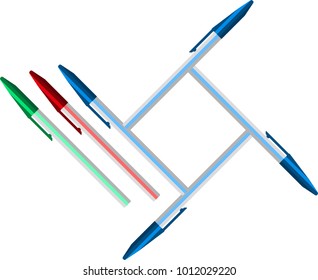 Ilustración del vector de iconos de la pluma