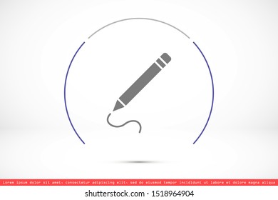 Pen icon, vector illustration. 