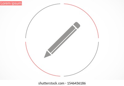 Pen icon, vector illustration. 