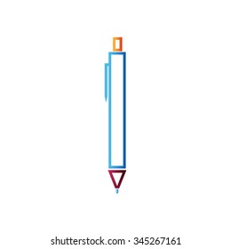 Pen icon . Vector illustration.