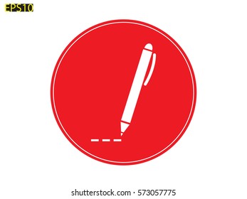 pen,  icon, vector illustration eps10
