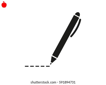 pen,  icon, vector illustration eps10