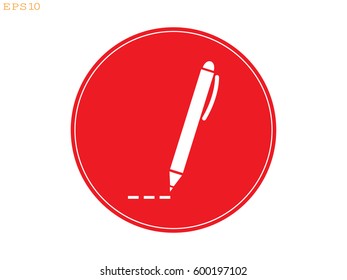 pen,  icon, vector illustration eps10