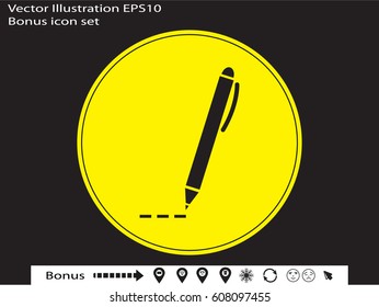 pen,  icon, vector illustration eps10