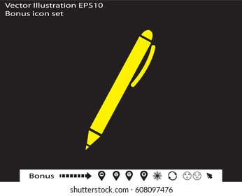 pen,  icon, vector illustration eps10