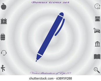 pen,  icon, vector illustration eps10