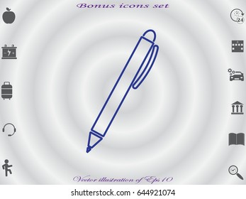 pen,  icon, vector illustration eps10
