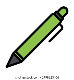 Pen icon vector illustration in Filled Line style for any projects, use for website mobile app presentation