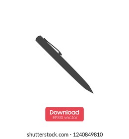 Pen icon, vector illustration. Flat design style