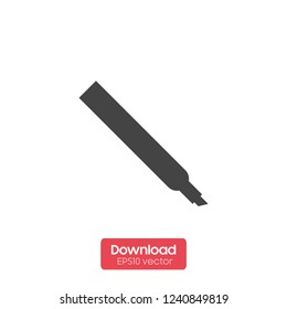 Pen icon, vector illustration. Flat design style