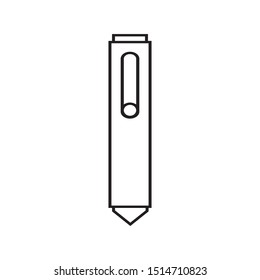 Pen icon, vector illustration. Flat design style