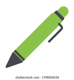 Pen icon vector illustration in flat style for any projects, use for website mobile app presentation