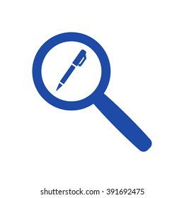 Pen  icon, vector illustration. Flat design style