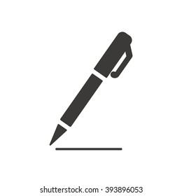 Pen  icon, vector illustration. Flat design style