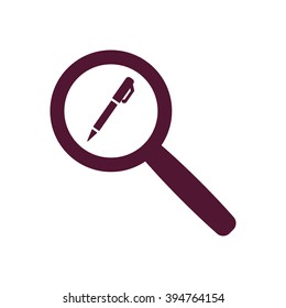 Pen  icon, vector illustration. Flat design style