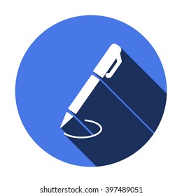 Pen  icon, vector illustration. Flat design style