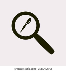 Pen  icon, vector illustration. Flat design style