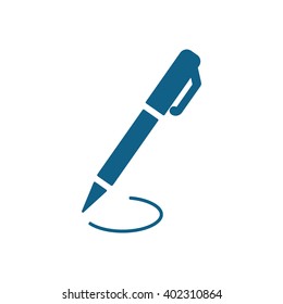 Pen  icon, vector illustration. Flat design style