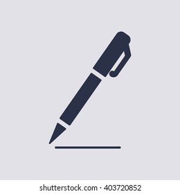 Pen  icon, vector illustration. Flat design style