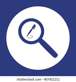 Pen  icon, vector illustration. Flat design style