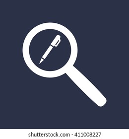 Pen  icon, vector illustration. Flat design style