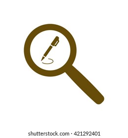 Pen  icon, vector illustration. Flat design style