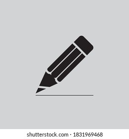 Pen Icon Vector Illustration Isolated On Background, Flat Icon 