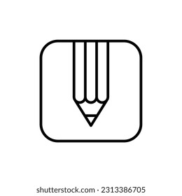 Pen-Symbol, Vektorgrafik einzeln auf weißem Hintergrund
