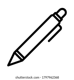 Pen icon vector illustration in line style for any projects, use for website mobile app presentation